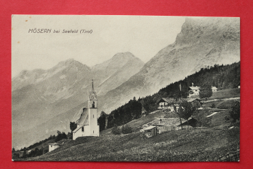 AK Mösern bei Seefeld / 1915-1930 / Hotel Pension Menthof / Strassen / Tirol